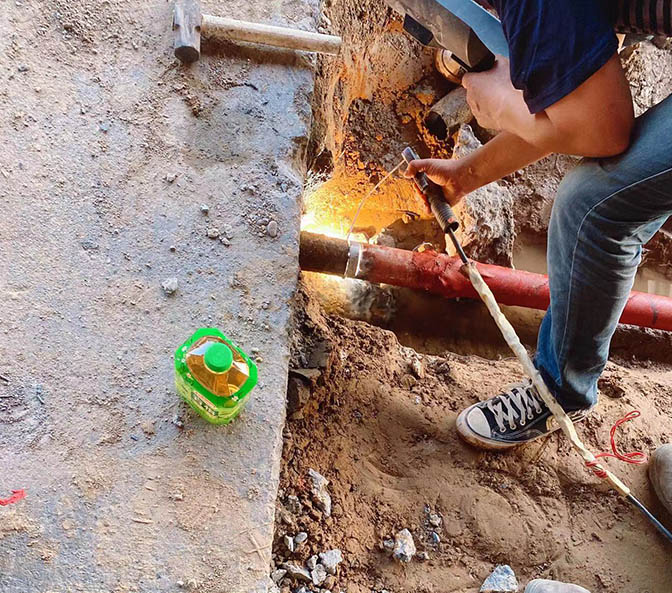 郑州某食品厂防水管道修复